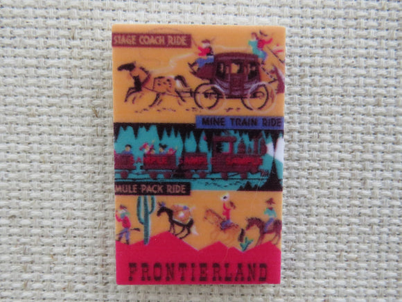 First view of Vintage Frontierland Poster Needle Minder.