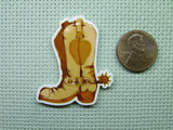 Second view of the Cowboy Boot Needle Minder