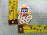 Third view of the Cute Bee Kitten in a Teacup Needle Minder