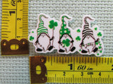 Third view of the Trio of Lucky Shamrock Gnomes Needle Minder