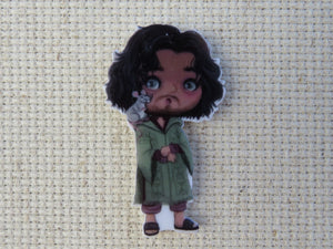 First view of Bruno with a Rat Friend Needle Minder.