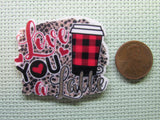 Second view of the Love You A Latte Needle Minder