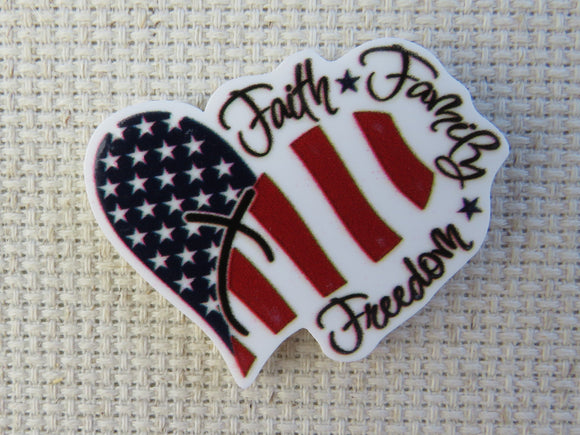 First view of Faith Family Freedom Needle Minder.