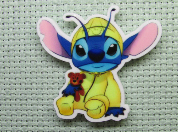 First view of the Stitch Dressed as A Bumble Bee Needle Minder