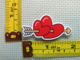 Third view of the A Couple of Hearts Shot By Cupid's Arrow Needle Minder