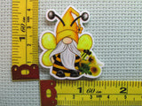Third view of the Bee Gnome with Sunflowers Needle Minder