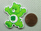 Second view of the Good Luck Bear Needle Minder