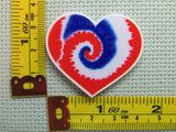 Third view of the Patriotic Tie Dye Heart Needle Minder