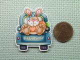 Second view of the It's the Easter Bunny, in the Back of a Blue Truck. Wishing Us Happy Easter! Needle Minder