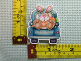 Third view of the It's the Easter Bunny, in the Back of a Blue Truck. Wishing Us Happy Easter! Needle Minder