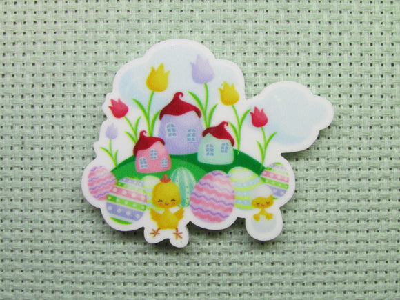 First view of the Cute Little Springtime/Easter City Needle Minder