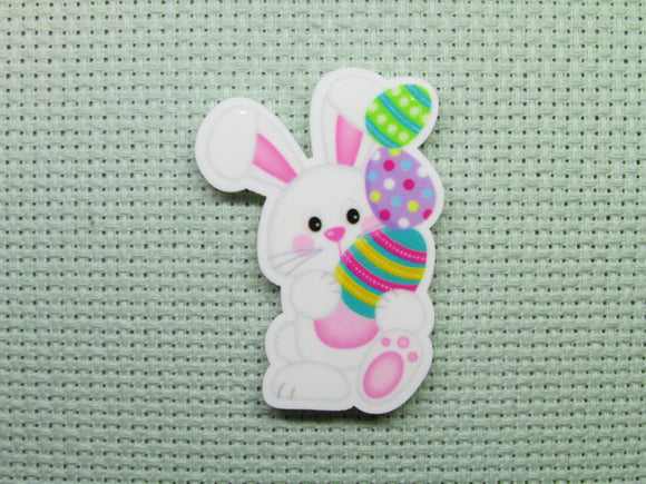 First view of the Adorable Bunny Balancing Beautiful Easter Eggs Needle Minder