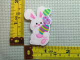 Third view of the Adorable Bunny Balancing Beautiful Easter Eggs Needle Minder