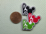 Second view of the Mouse Head "Ho Ho Ho" Needle Minder