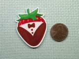 Second view of the Dressed Up Chocolate Covered Strawberry Needle Minder