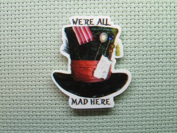 First view of the We're All Mad Here Top Hat Needle Minder