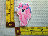 Third view of the Pretty Pink Sea Horse Needle Minder