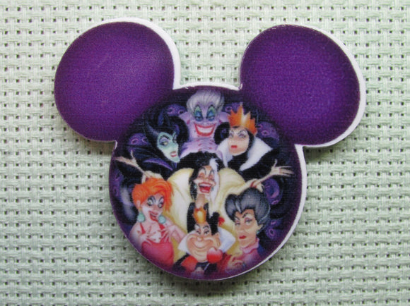 First view of the Purple Villainous Mouse Head Needle Minder