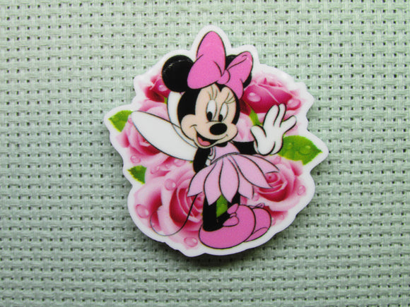 First view of the Beautiful Pink Minnie Mouse Pixie Needle Minder