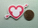 Second view of the Pink Cupid Mouse Head Needle Minder