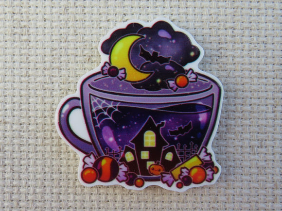 First view of Halloween Themed Teacup Needle Minder.