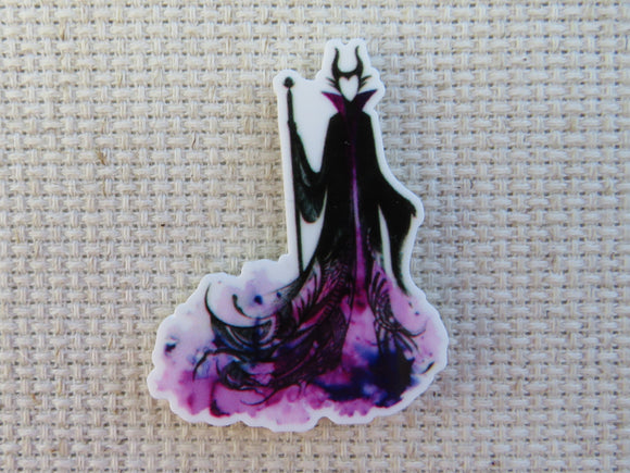 First view of Black and Purple Watercolor Maleficent Needle Minder.