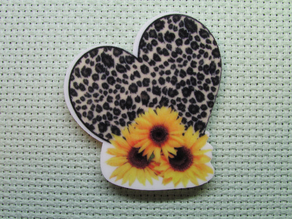 First view of the Animal Print Sunflower Heart Needle Minder