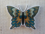 First view of Green and Gold Butterfly Needle Minder.