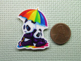 Second view of the A Pair of Pandas Under a Rainbow Umbrella Needle Minder