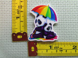 Third view of the A Pair of Pandas Under a Rainbow Umbrella Needle Minder