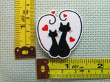 Third view of the A Pair of Black Cats in a Tail Heart Needle Minder