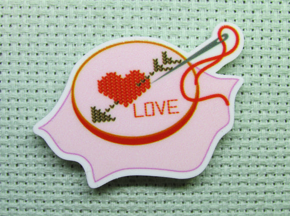 First view of the For the Love of Cross Stitch Needle Minder