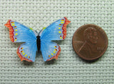 Second view of the Blue Butterfly with Orange Tips Needle Minder