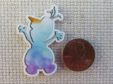 Second view of Watercolor Olaf Needle Minder.