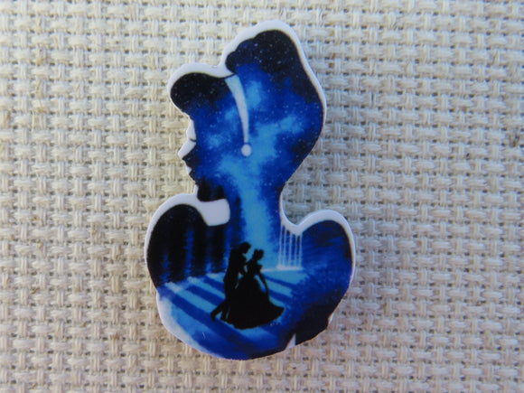 First view of Blue Cinderellla Silhouette Needle Minder.