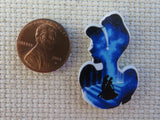 Second view of Blue Cinderellla Silhouette Needle Minder.