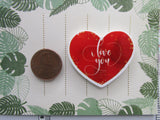 Fourth view of the I Love You Valentines Heart Needle Minder