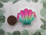 Second view of the Colorful Seashell Needle Minder