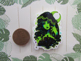 Second view of the Black and Green Witch Scene Needle Minder