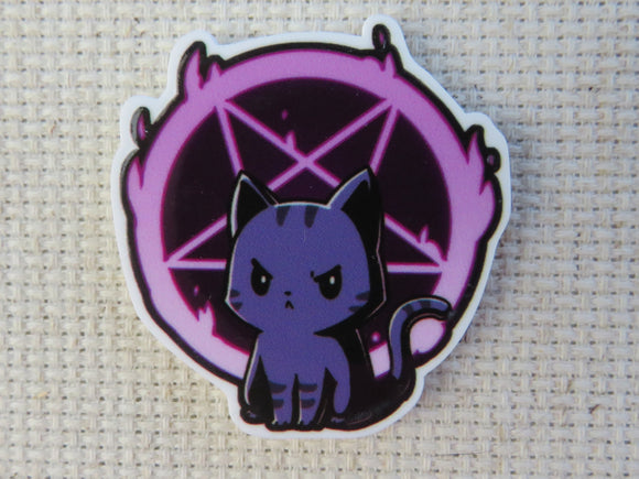 First view of Purple Witch Cat Needle Minder.
