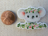 Second view of Cute Koala with a Flower Swag Needle Minder,.