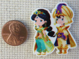 Second view of Princess Jasmine with Aladdin Needle Minder.