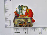 Third view of the Lady and the Tramp Eating Spaghetti with Pups Playing Under the Table Needle Minder