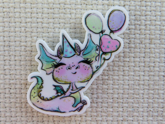 First view of Dragon with Balloons Needle Minder.