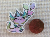 Second view of Dragon with Balloons Needle Minder.