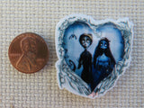 Second view of Corpse Bride Couple Needle Minder.