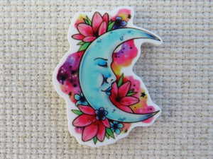 First view of Blue Crescent Moon Needle Minder.