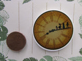 Second view of the Peter Pan, Wendy, John, and Michael on the Face of the Clock Needle Minder