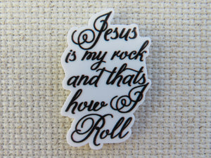 First view of Jesus Is My Rock Needle Minder.