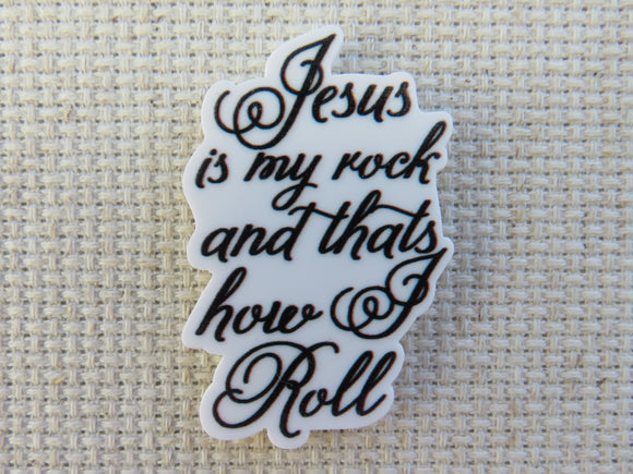 First view of Jesus Is My Rock Needle Minder.